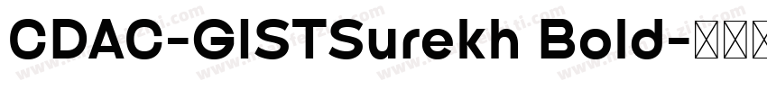 CDAC-GISTSurekh Bold字体转换
